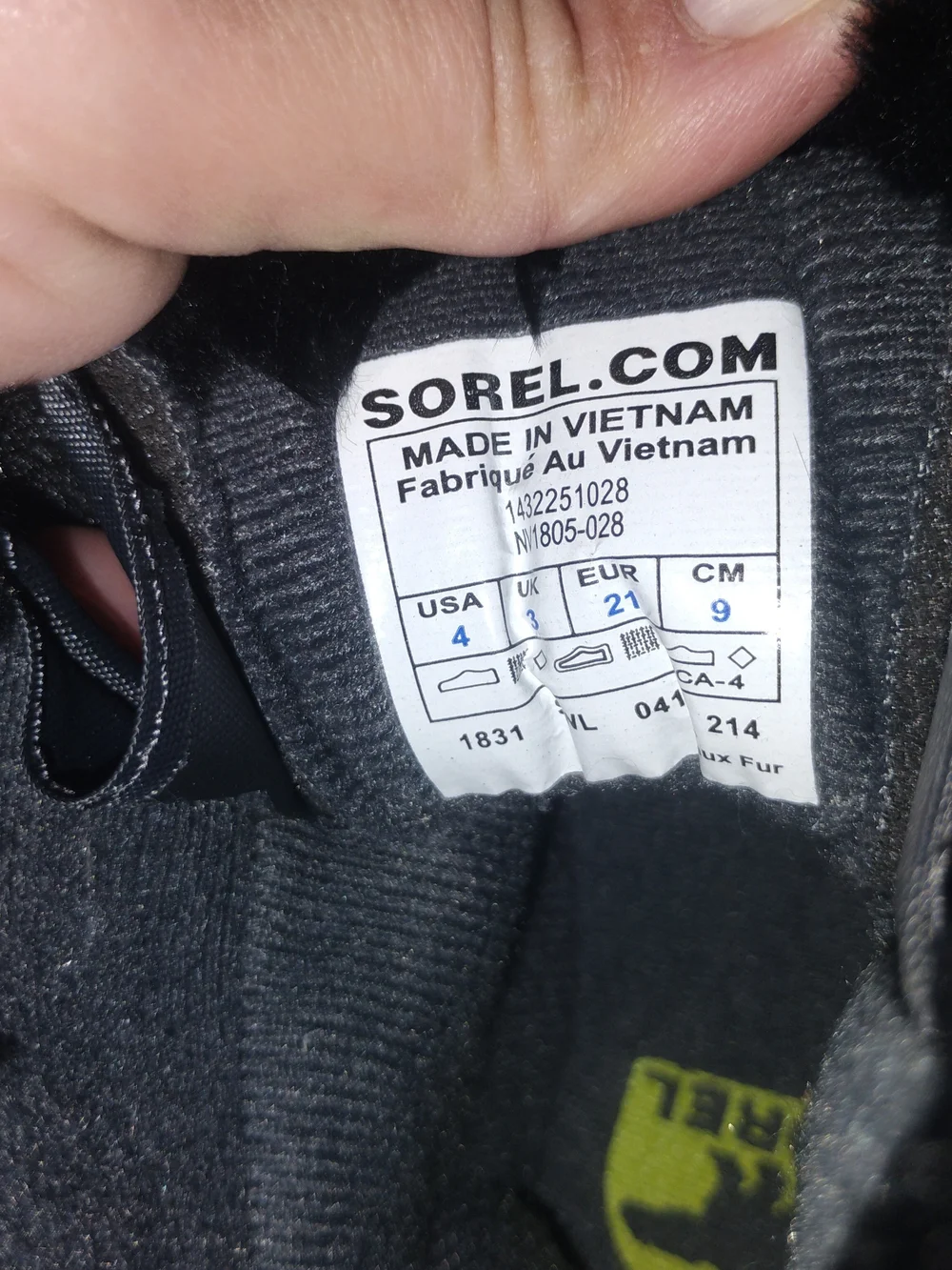 Sorel Black Snow Boot